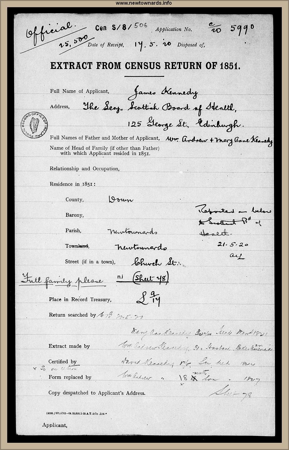 kennedy-census-1851.jpg (280371 bytes)