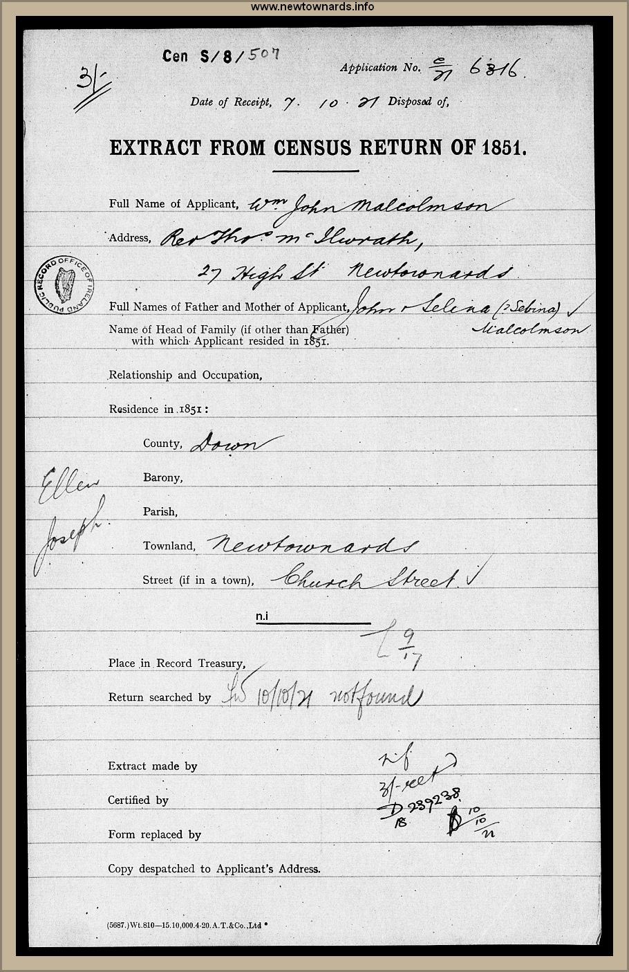 malcolmson-census-1851.jpg (265240 bytes)